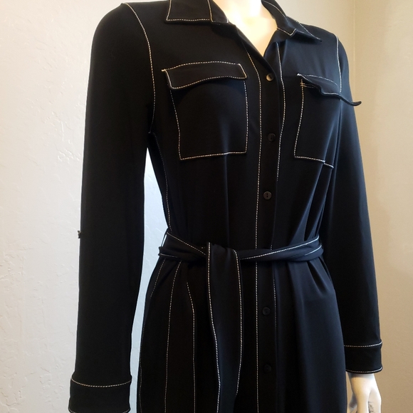 CHICO'S BLACK BUTTON-DOWN DRESS - Picture 3 of 9